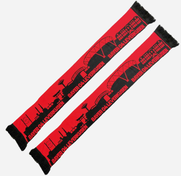 Bayer 04 Leverkusen - Schal Blockstreifen Sticklogo